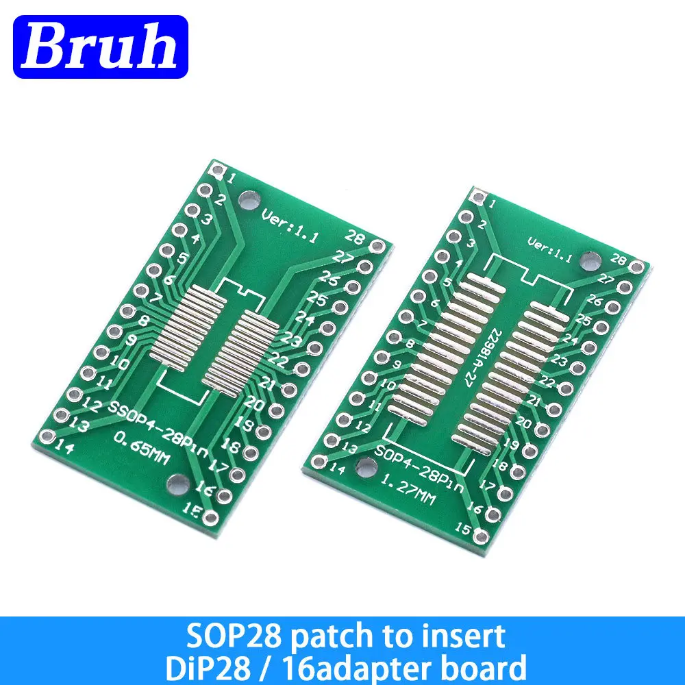 PCB kit SOP8 SSOP10 SOP14 SOP16 20 24 28 56 to DIP/SMD to DIP IC adapter socket SOIC TSSOP board adapter board 0.65mm 1.27mm