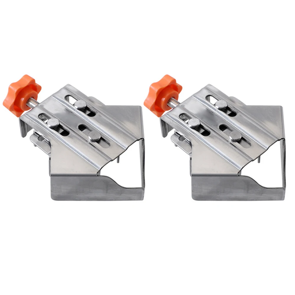 1/2/4pcs Splicing Clamp Locator Adjustable Swing Jaw Stainless Steel Photo Frame Clip Wood Corner Clamps for Wood Panel Splicing