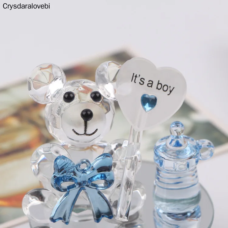 

30pcs K5 Crystal Bear Nipple Baptism Baby Shower Souvenirs Party Christening Giveaway Gift Wedding Favors and Gifts For Guest