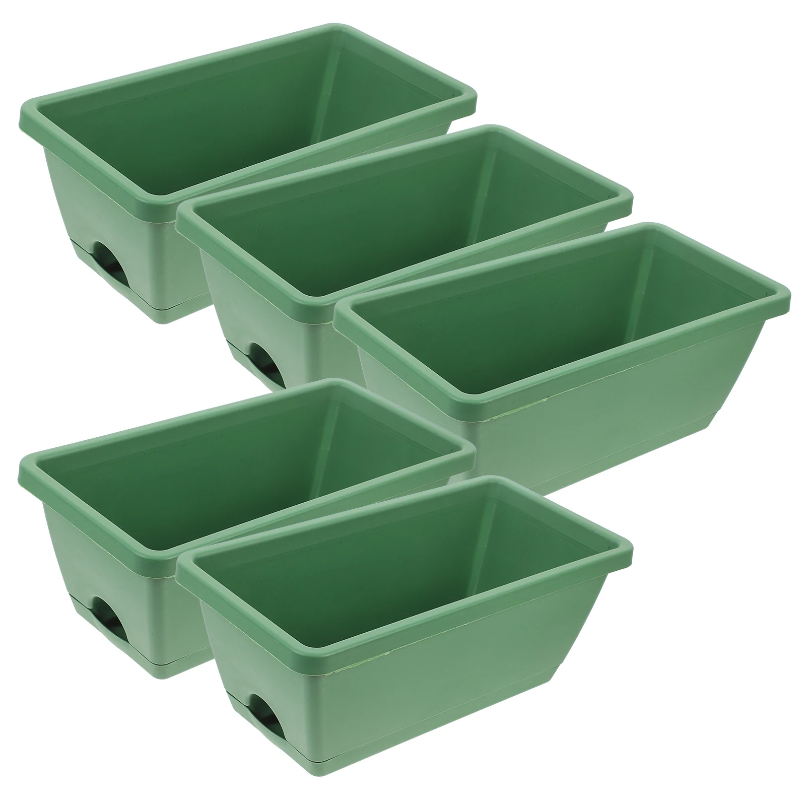 

Vegetable Planter Box Flower Pot Durable Plastic Outdoor Gardening Planters Rectangular Pots Herbs Succulents Cacti Balcony