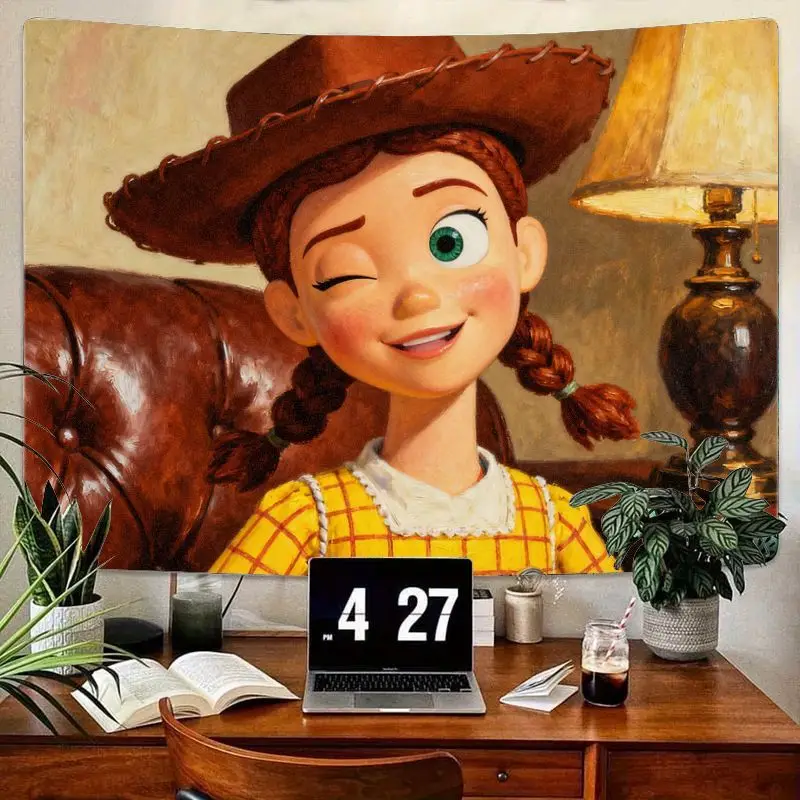 

1 шт., гобелен «История игрушек», Джесси, мягкий милый гобелен «Пастушка», современный полиэстер, настенное искусство, декор для гостиной, спальни, общежития, подарок для фанатов