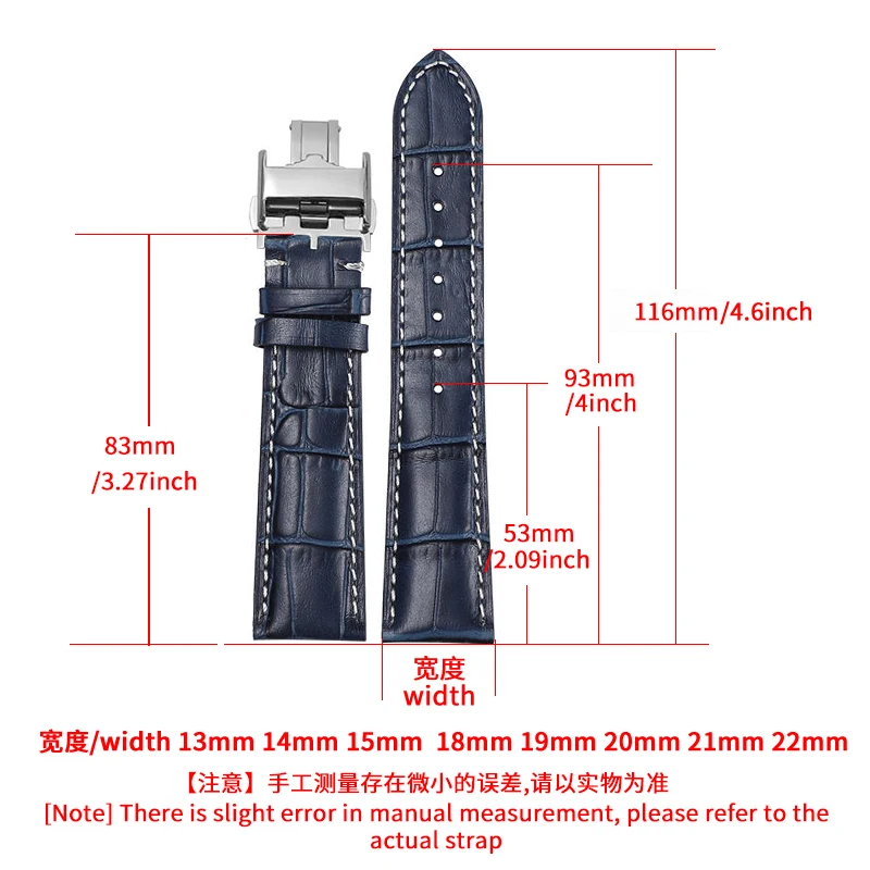 For Longines Master Collection/Conquest/Master Collection Moonphase Series Genuine Cowhide Leather Watchband 18 19 20 21 22mm