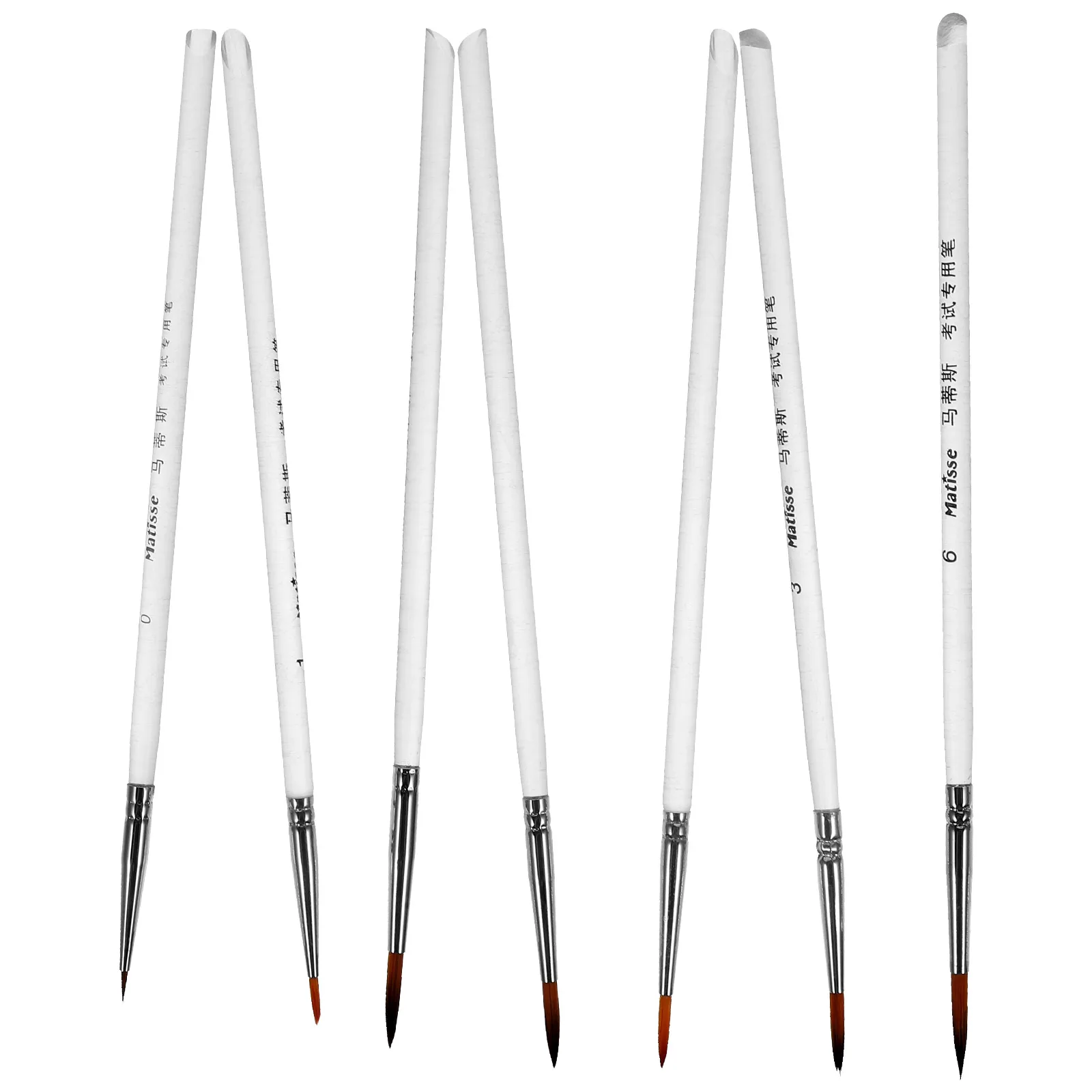 

11 Pcs Paint Brushes Painting Pen Set Detail Hook Mini Flat Watercolor Miniature