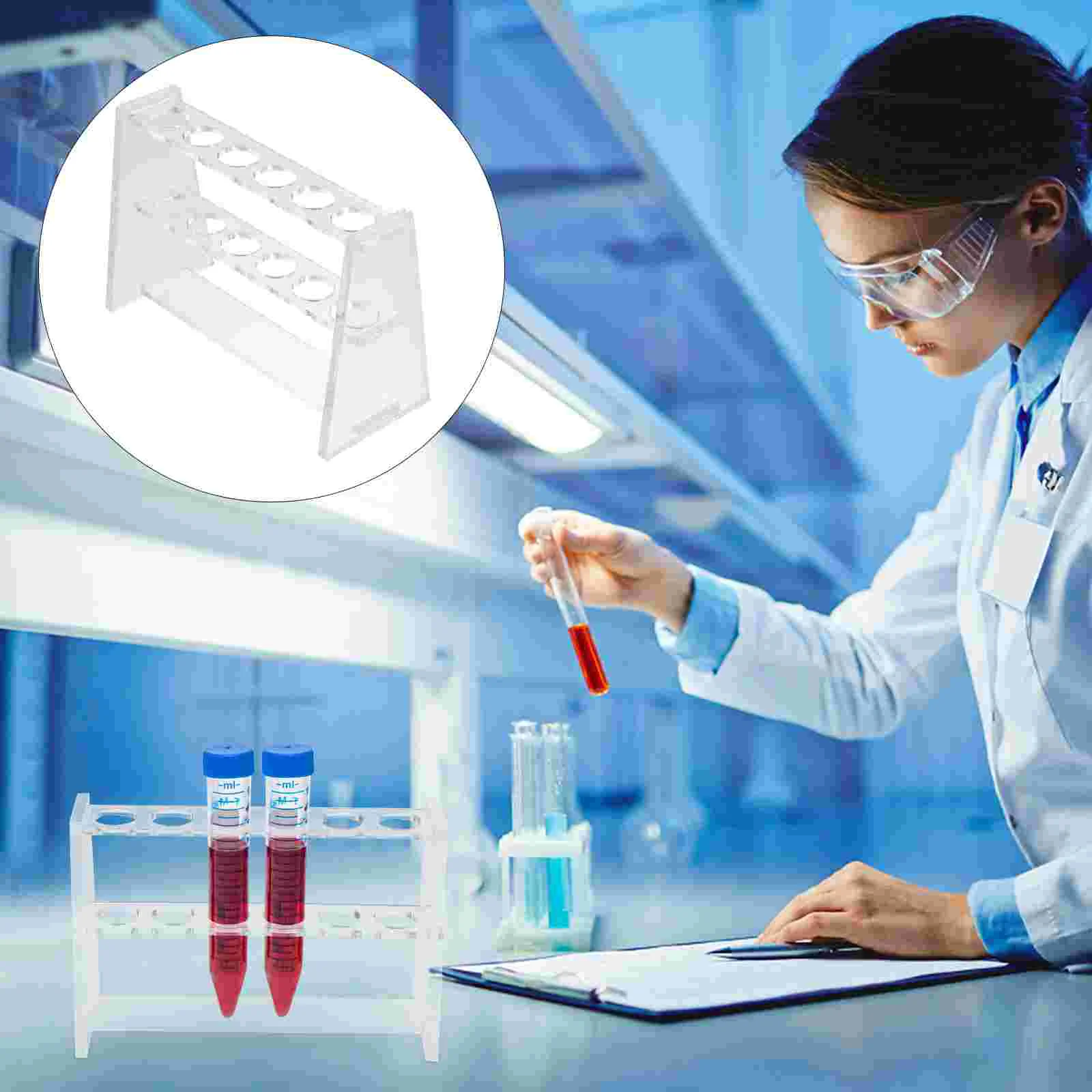 Imagem -05 - Laboratório Colorimetric Tube Rack Marcha Centrífuga Propagação Laboratory Test Container Suporte de Vidro Tubo de Acrílico Pcs