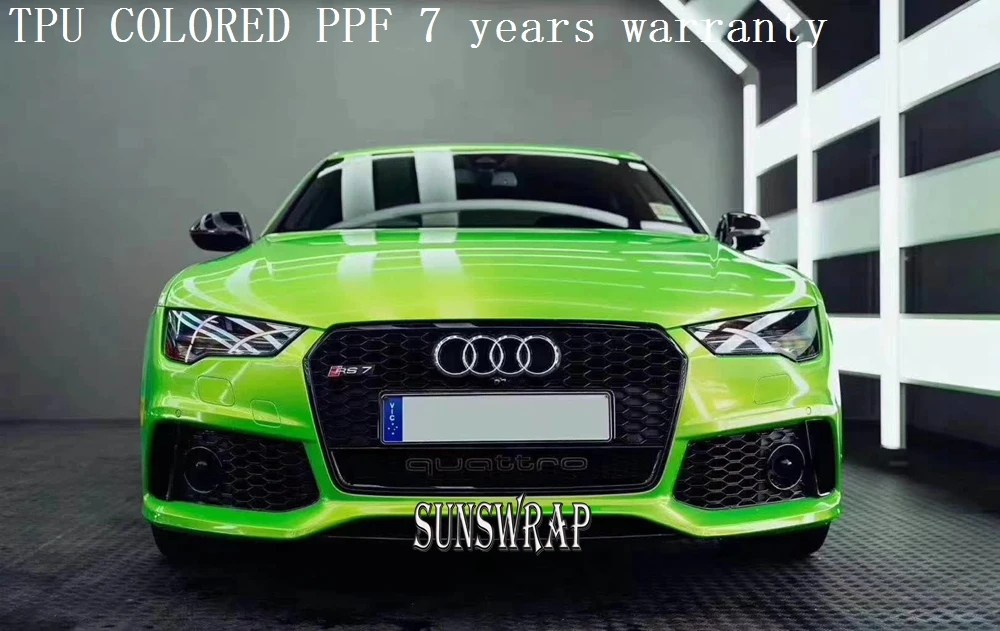 

TPU Self-healing Paint Protection Film Magic- Gold Green PPF Car Color Shift Anti-Yellowing Vehicle Covering 1.52x15m 5x52ft