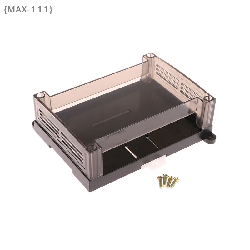 【F2-MAX111】125x90x40mm Plastic Transparent Din Rail Enclosure - PLC Control Box for Industrial Electrical Mount Applications