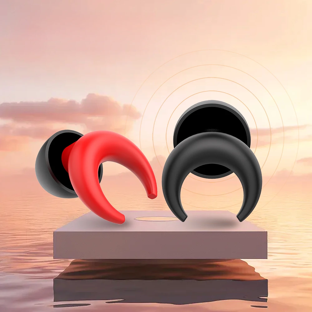 Canceling Soundproof Ear Plugs Moon Shape Silicone Earplug Waterproof Swim Tapones Para-Dormir Hearing Protection Ear Protectors