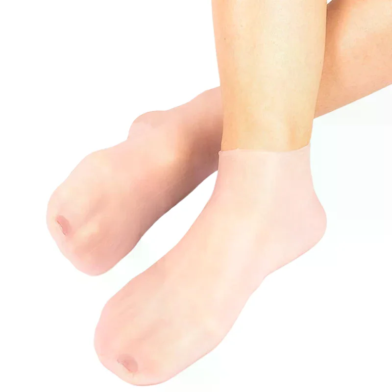 Moisturizing Foot Socks,Silicone Socks For Dry Cracked Feet Women's Foot Socks For Moisturizing,Featuring Massage view 5