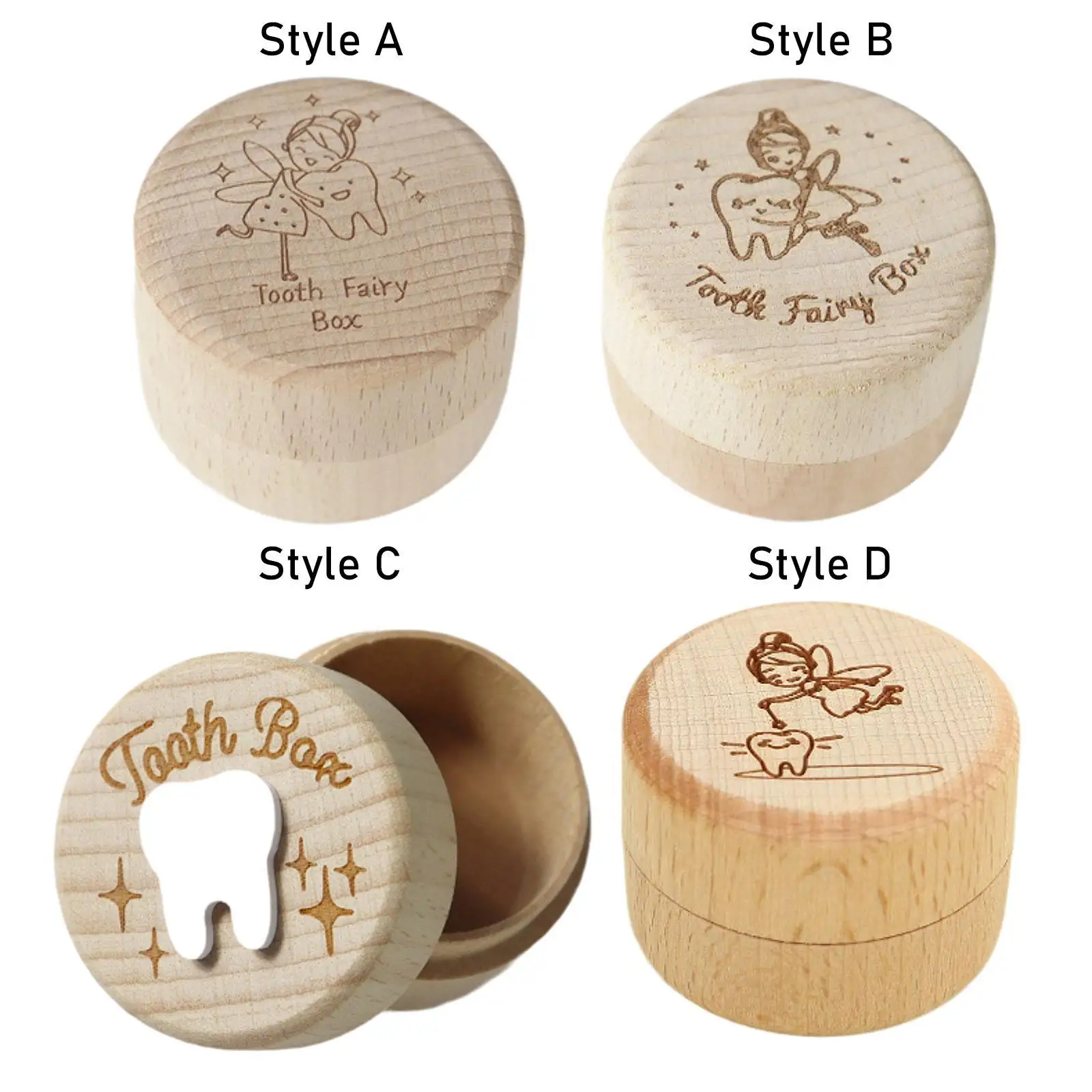 

Wooden Baby Box First Collection Memorial Box for Baby Shower Kids Children
