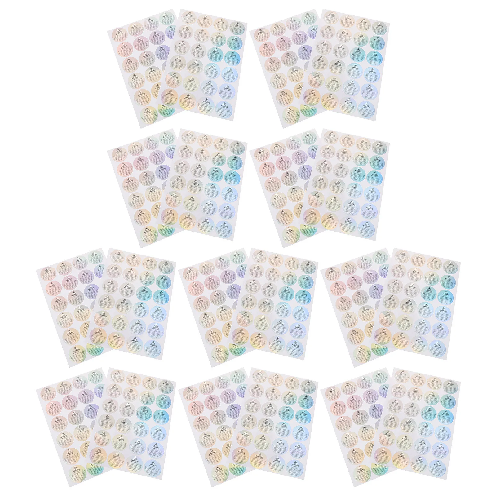 

20Pcs Safety Stickers Holographic Warning Labels Suffocation Warning Decals for Making Wax Melt Jar Container