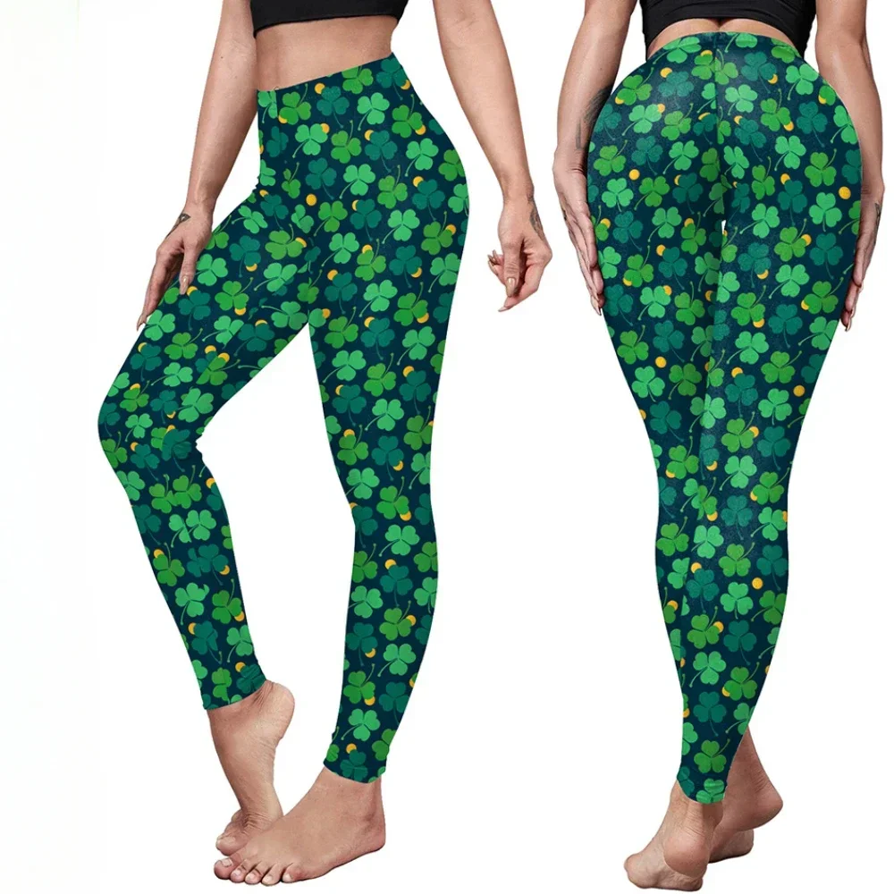 แฟชั่นผู้หญิง St. Patrick's Day Legging เซ็กซี่ยืดกางเกงขายาวเทศกาลไอริชฟิตเนสข้อเท้ากางเกงเสื้อผ้าสตรี
