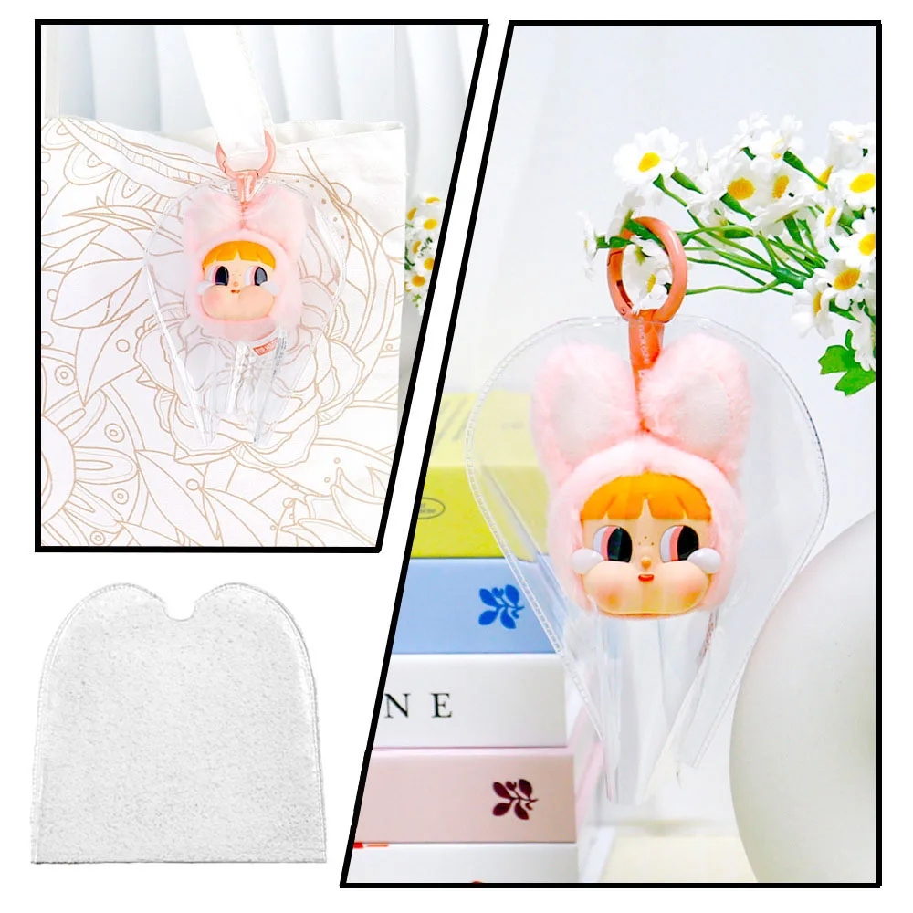 New Design Shape Plush Doll Display Bag Fashion Women Men Dolls Dust Prevention Bags Transparent Outdoor Case Bag Accessories