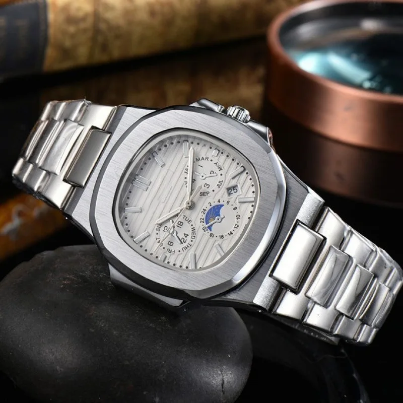 

​ 2025 Роскошные квадратные кварцевые часы для мужчин и женщин, нержавеющая сталь, сапфировое стекло, водонепроницаемость, 100 м, минималистичный дизайн