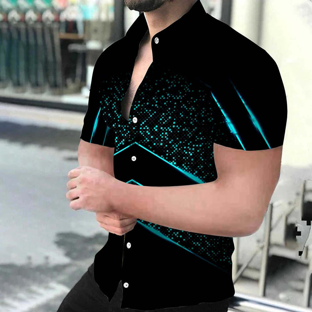 Male Embrace the Beach Vibes in This Men\\\\\\\'s Hawaiian Style Short Sleeve Button Up Shirt in Baroque Print (M 3XL)