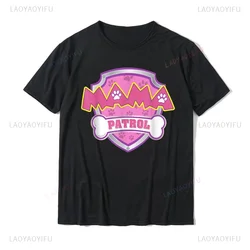 Funny Mama Patrol Men Tshirt Dog Mom Dad for Women T-Shirt Fashionable Custom Top Harajuku T-Shirts Y2k Street Fashion Clothes