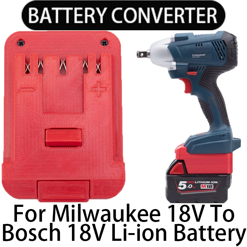 

Battery Adapter for Bosch 18V Li-Ion Tools Converter to Milwaukee 18V Li-Ion Battery Adapter Power Tool Accessories