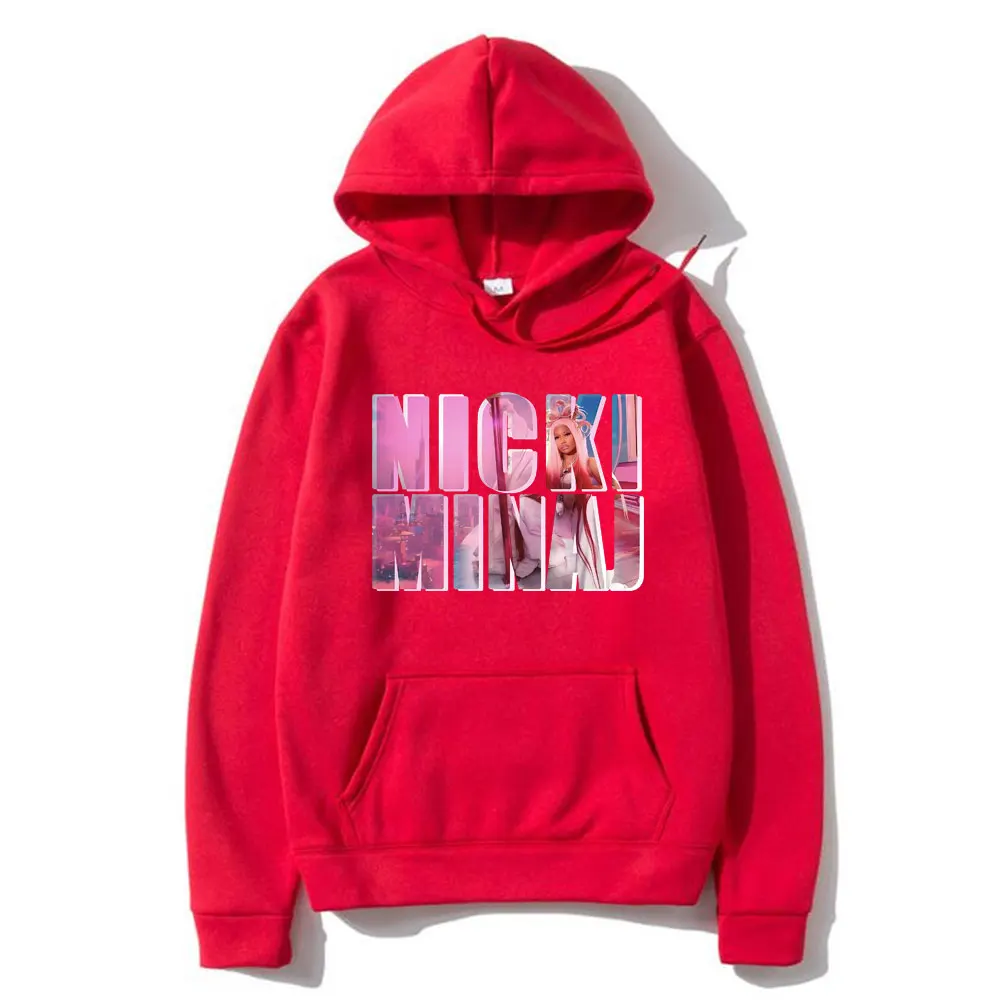 Rapper Nicki Minaj Pink Friday 2 Graphic Hoodie Men Women Hip Hop Fashion Streetwear Men's Vintage Casual Fleece Cotton Hoodies