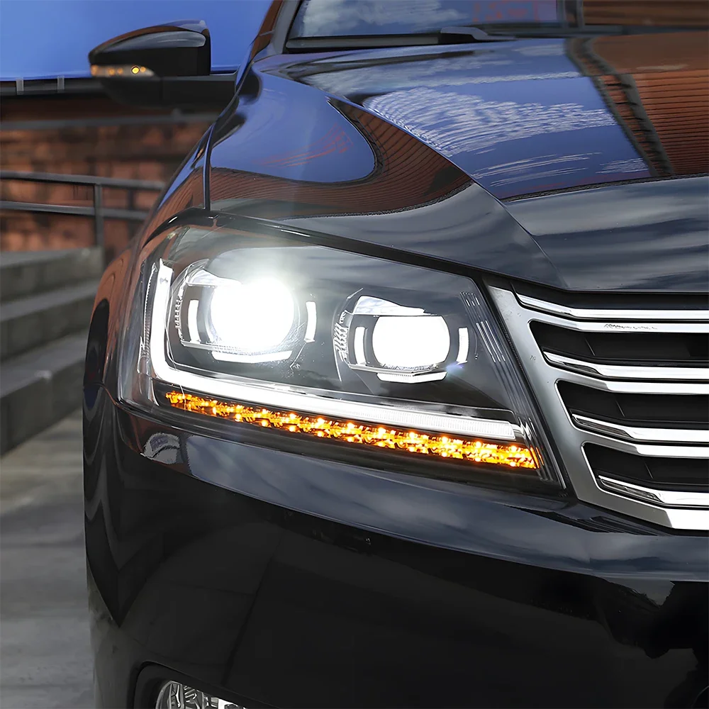 

For VW Passat B7 EU Version Magotan 2012-2015 LED Auto Headlights Upgrade High Configure B8 Style Projector Lens Accessories