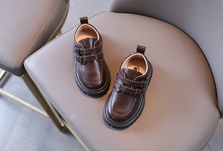 2026 Kinder Herbst Lederschuhe Lässige Schulschuhe für Jungen und Mädchen Einzelschuh Größe 21-30 Kleinkind Schwarz Braun Runde Zehenpartie Freizeitschuhe für Kinder – Detail 5