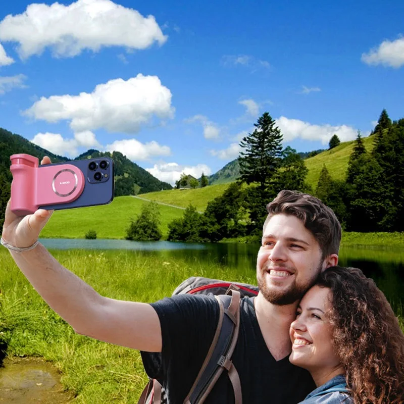 ل Magsafe حامل الهاتف المغناطيسي كاميرا سيلفي سماعة لاسلكية تعمل بالبلوتوث مقبض الكاميرا حامل الهاتف المضادة للاهتزاز مساعد