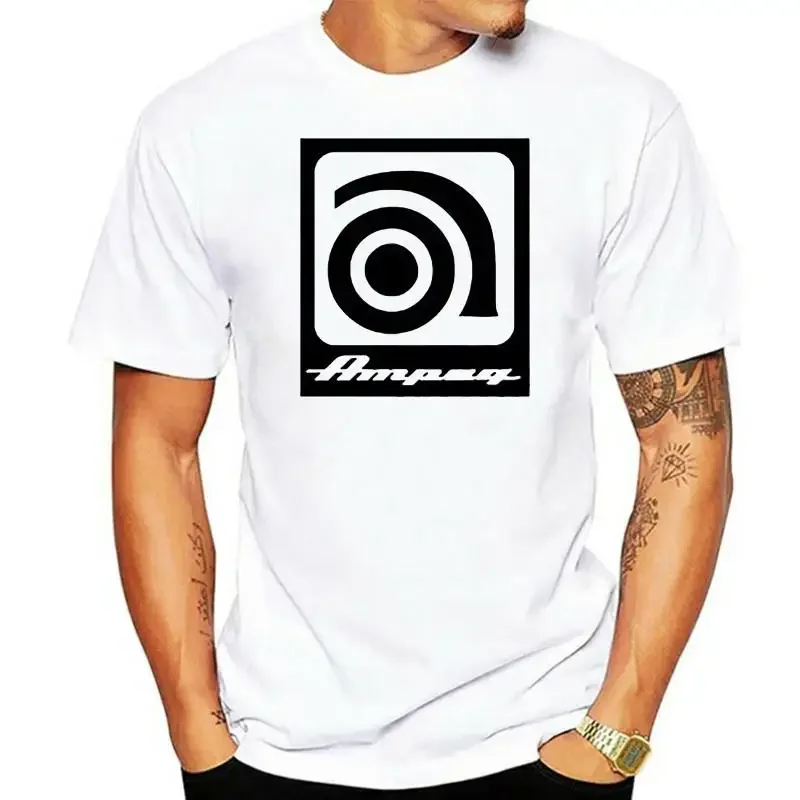 Music Logo Fashion Prints Cotton Tops Black Summer  Men's Short Sleeve T-shirts Ampeg Amp Bass Amplifier Guitar Harajuku Tops