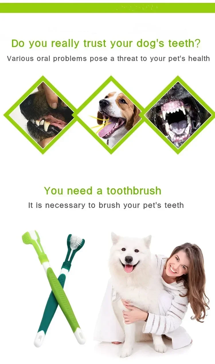 3-Sided Pet Toothbrush for Dogs & Cats – Tartar Remover — detail image 19