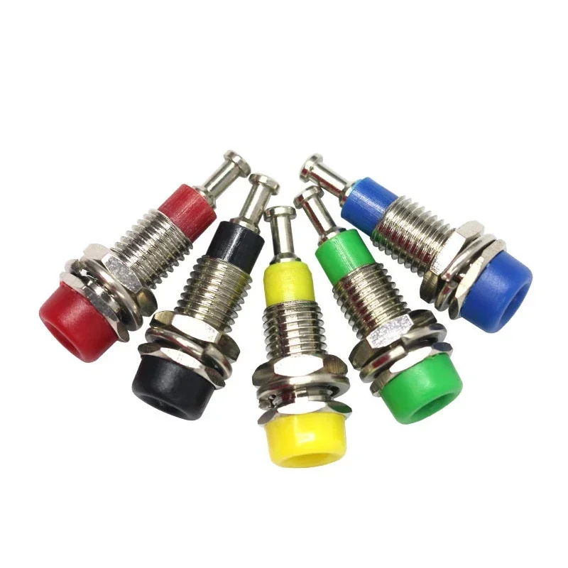 10PCS 2mm Banana Socket 2mm Test Socket Panel Socket Safety  with 2mm Banana Plug Connector