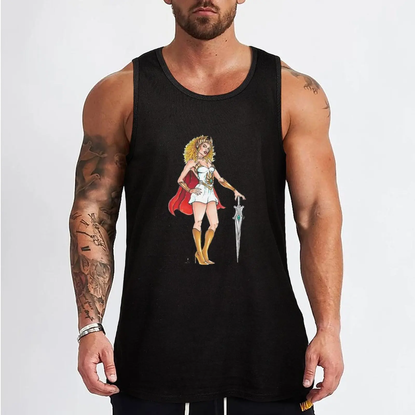 Kylie Minogue as She-Ra Tank Top bodybuilding t shirt gym t-shirts man bodybuilding men cotton t-shirts man