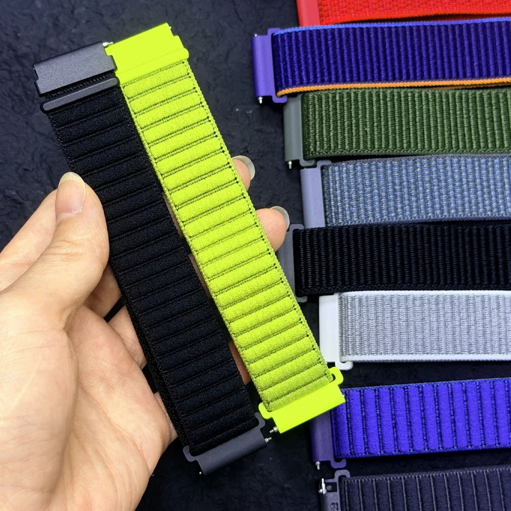 20 22mm Nylon Wellenarmband für Huawei Watch 6 6Pro GT7 GT7 Pro GT6 GT5 GT4 46mm GT3 2 42mm Verstellbare Schlaufe Correa Atmungsaktives Band