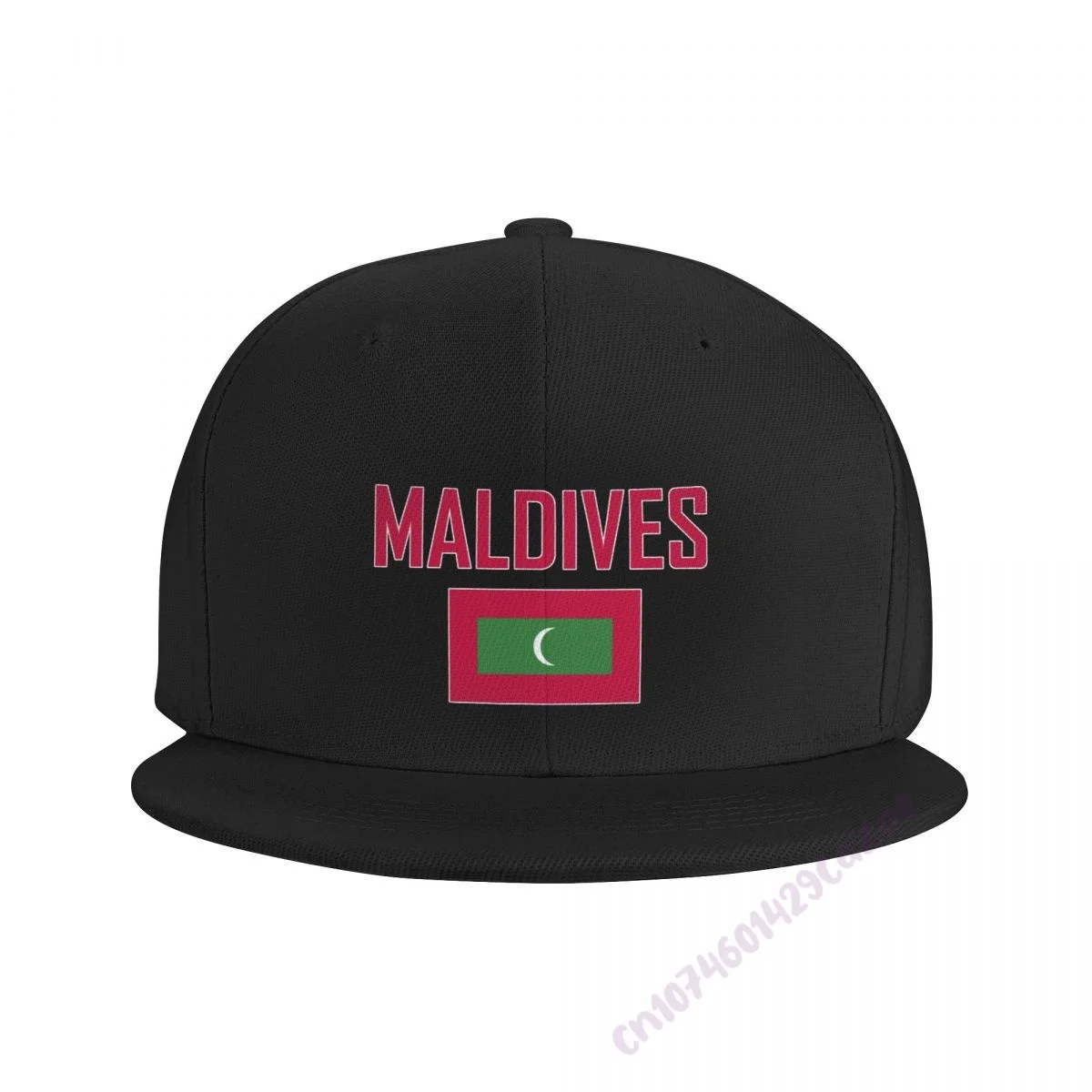 MALDIVES Flag Flat Brim Baseball Cap Breathable Adjustable Men Women Outdoor Hip Hop Hat For Gift