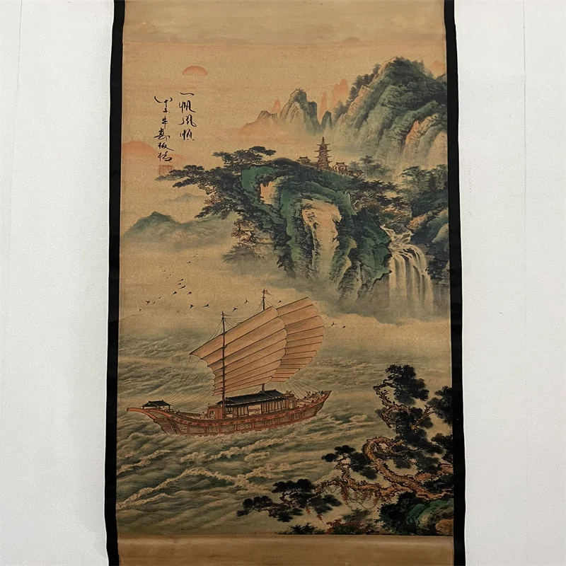 China old Celebrity paintings-Zheng Banqiao's Watercolor Landscape Painting Scroll Hanging paintings