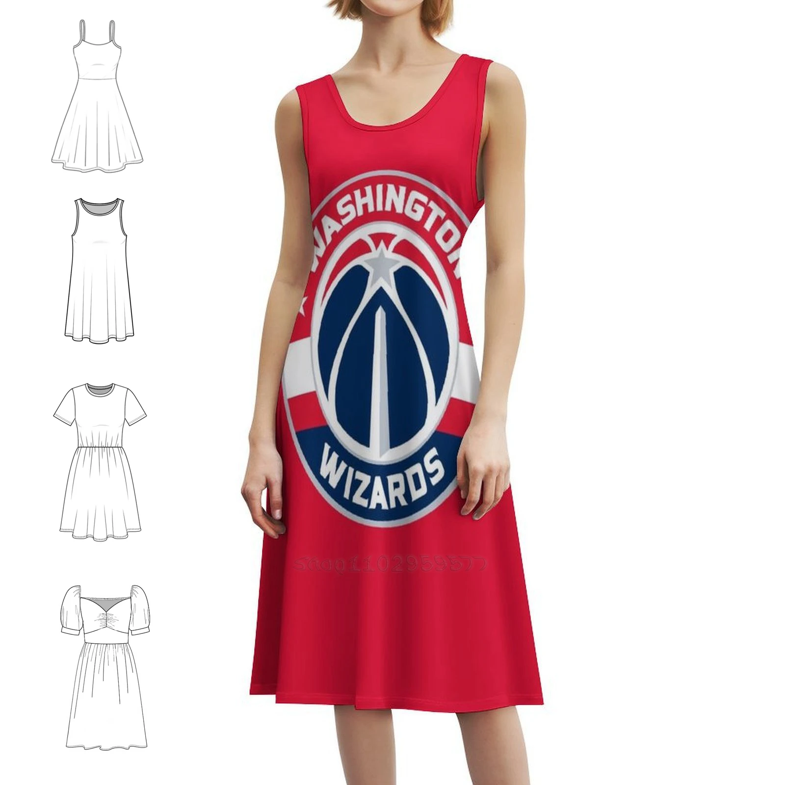 

The-- Icon 2 Sweetheart Neckline Dress Elegant Summer Party Dress For Women Washington Logo Dress