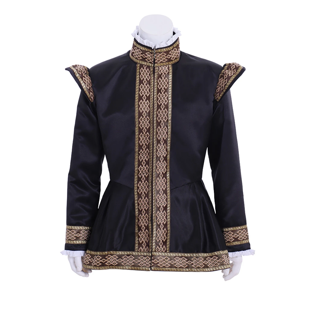 

Queen Elizabeth Tudor Period Medieval Men Cosplay Jacket Outfit Vintage Men's Costumes Medieval Renaissance Jacket Top
