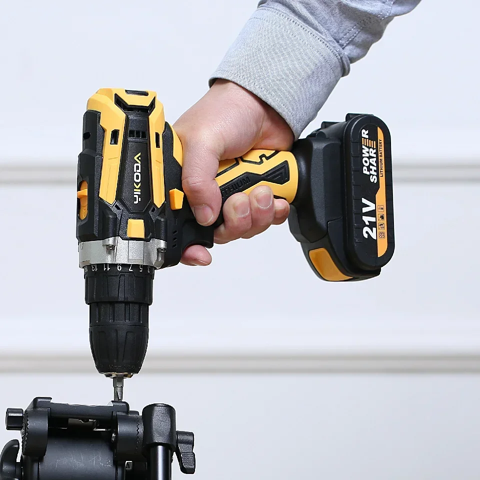 12/16.8/21V Cordless Drill Rechargeable Electric Screwdriver Lithium Battery Household Multi-function 2 Speed Power Tools