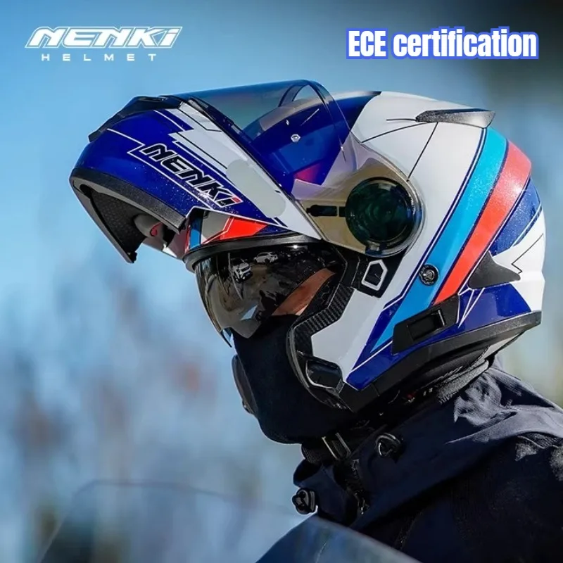

Origina NENKI Modular Flip Up Motorcycle Helmet Dual Visor Men Women Winter Touring All Seasons Street Cruiser ECE Approved