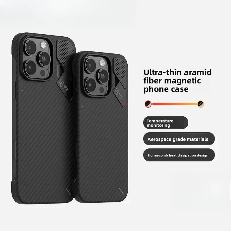 Applicable to Apple iPhone16Pro/Max Kevlar aramid fiber magnetic mobile phone case