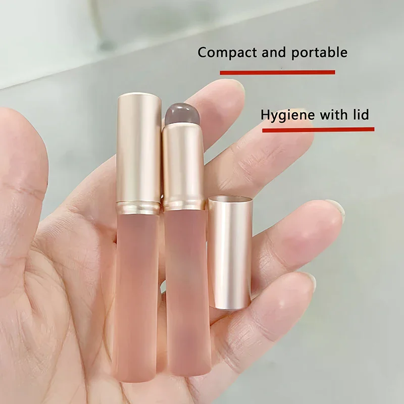 Siliconen ronde kop Zachte lippenborstel Pro Lipstick Toepassing Smudge Brush Meisjes Dames Cosmetische hulpmiddelen Maak borstels