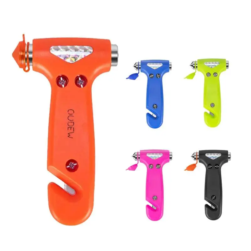 Car Window Breaker Mini Portable Safety Hammer Escape Emergency Seat Belt Cutter Multifunctional Escape Tools Auto Accessories