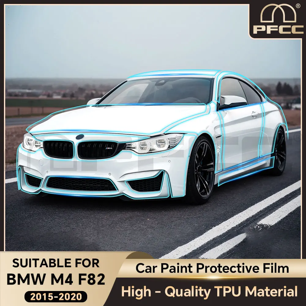 For BMW M4 F82 2015 2016 2017 2018 2019 2020 Pre Cut ppf Paint Protection Film Tpu Transparent Car Body Exterior Sticker