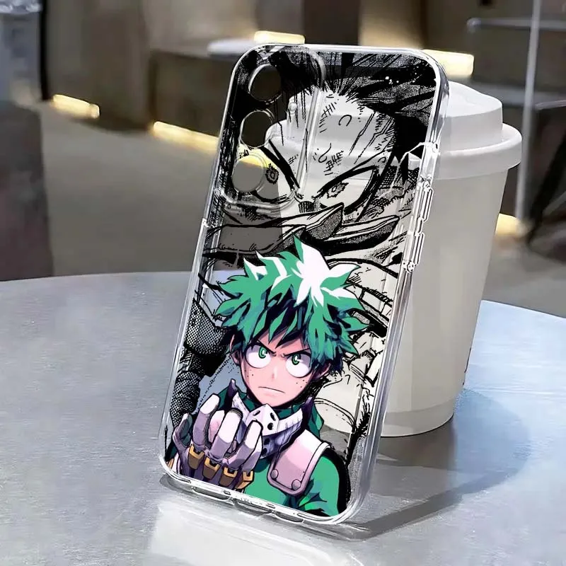 Funda de teléfono transparente y suave con diseño de Anime My Hero Academia para Samsung Galaxy S26 S25 S24 S23 S22 S21 S20 Edge Plus Ultra FE 5G