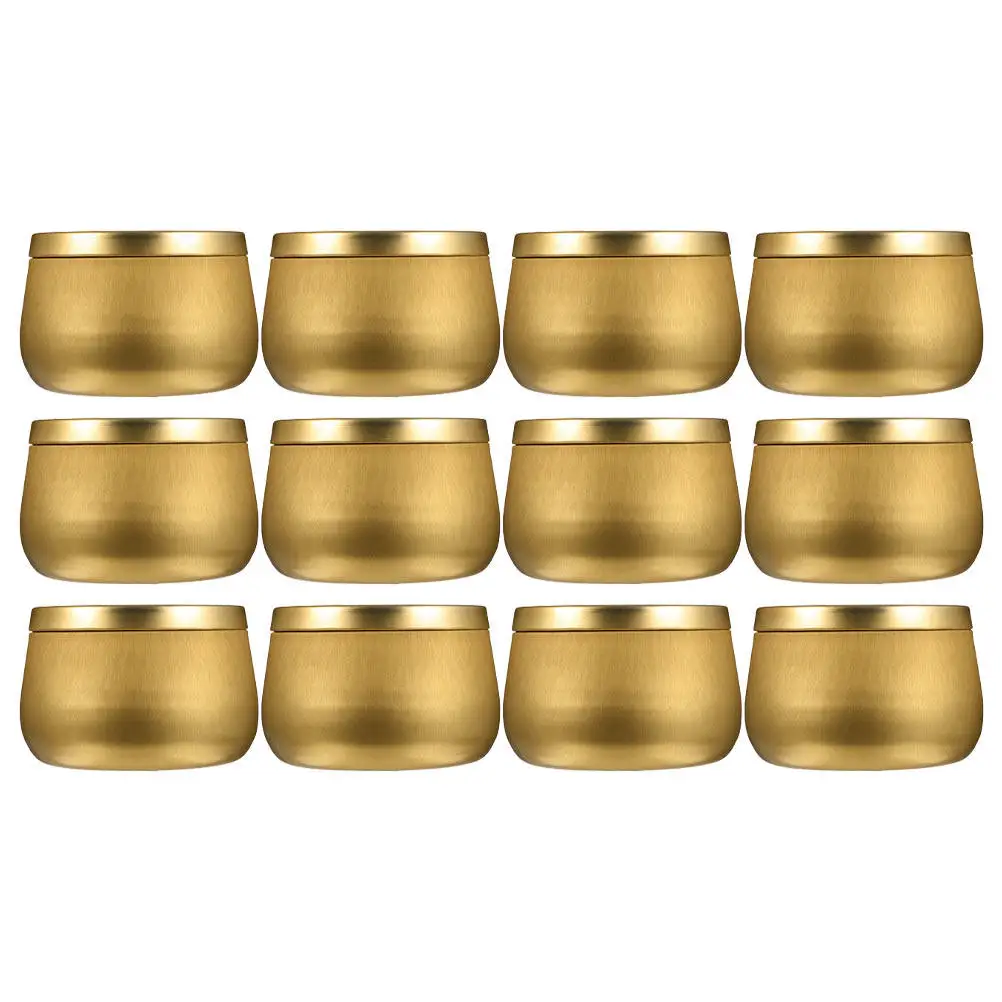 Tinplate Storage Cans 12 Pack Round Sealed Tea Coffee Candy Canisters Jewelry Beads Craft Organizer Gift Box