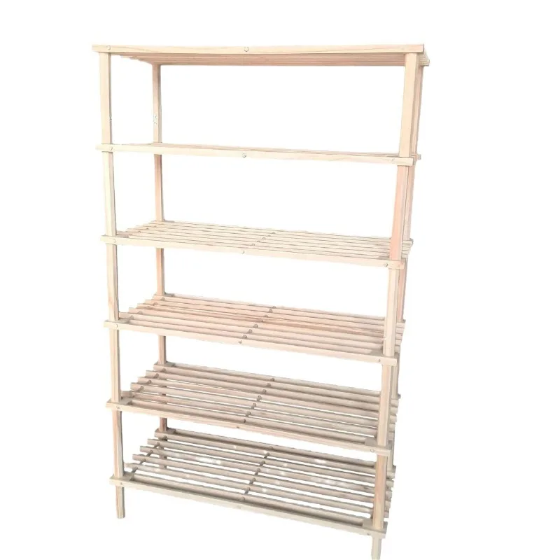 Simple shoe rack Solid wood pine strip household multi-layer dormitory rack Multifunctional storage