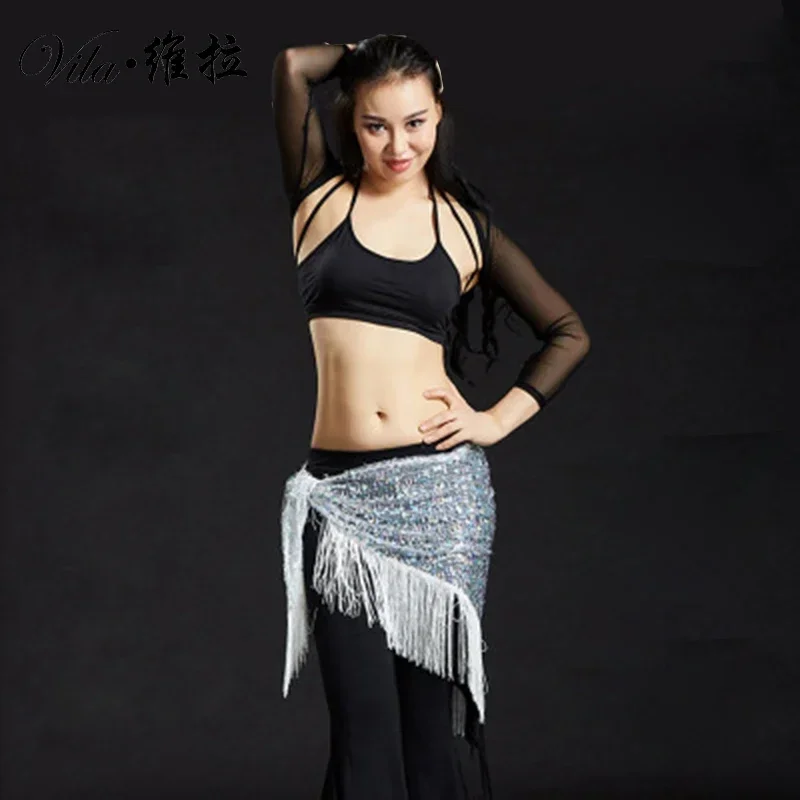 Adult Fringe Sequin Belly Dance Belt Hip Scarves Scarf Oriental Costumes for Sale Women Bellydance Eastern Mermaid Dancing Wear