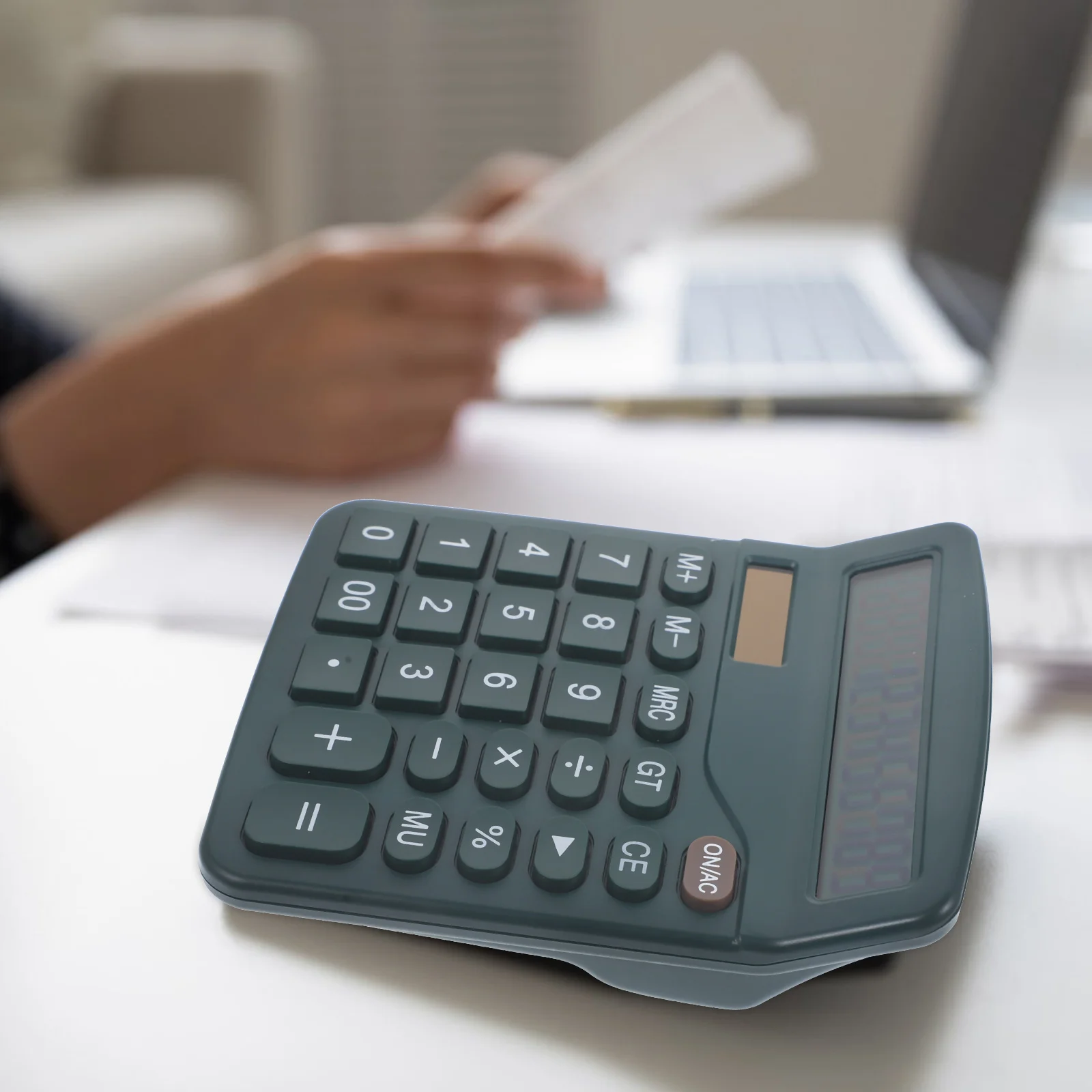 Calculadora de mesa de energia solar para estudantes, uso de escritório, calculadoras de bolso pequenas ultrafinas, display grande, resistente para estudantes