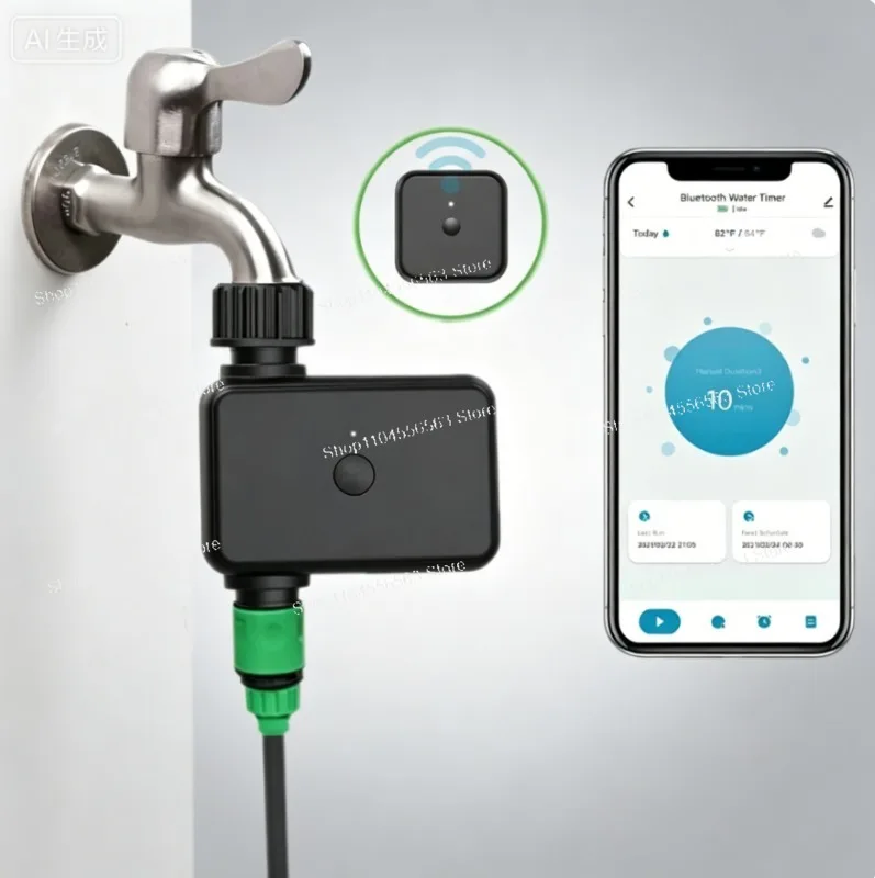 Smart WiFi Garden Watering Timer: Automatic Drip Irrigation Controller, App Remote Control Water Valve for Lawns