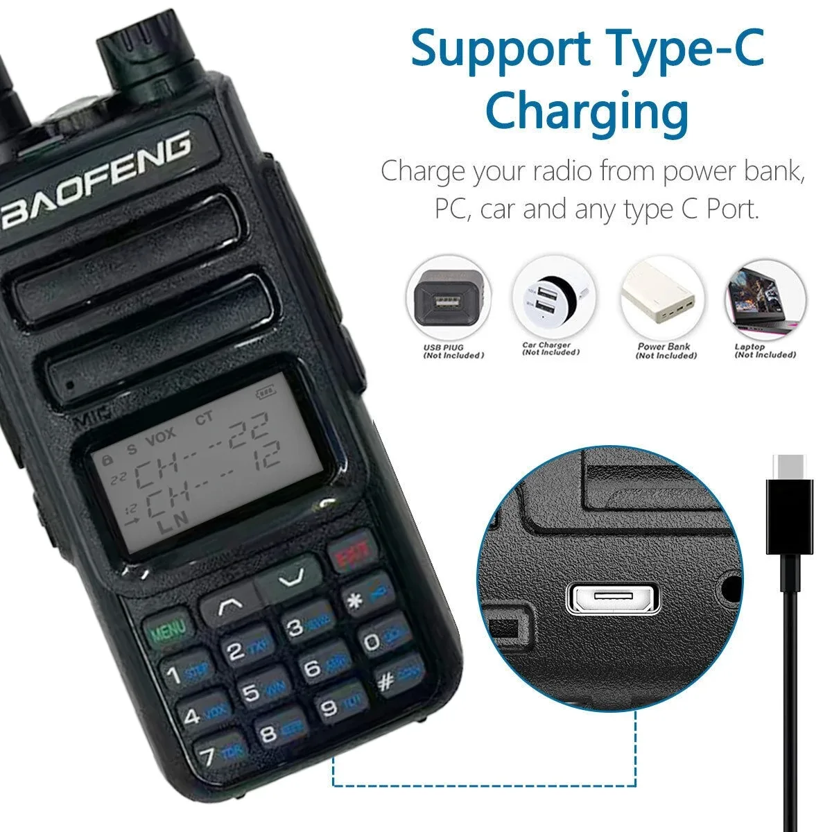 Baofeng TH-15S TH 15S Ham Handheld Radio 5w Uhf Vhf Two Way Radio Lange afstand Handheld Dual Band Walkie Talkie