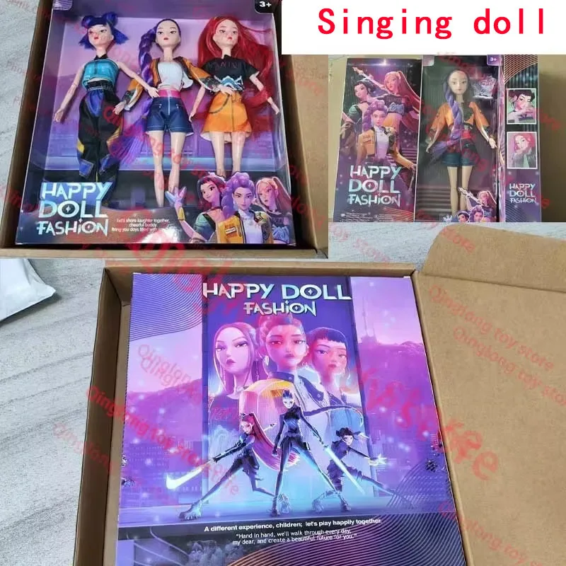

Kpop Devil Hunters Singing Doll Anime Rumi Mira Zoe Action Figures With Music Model Decor Toy Kids Birthday Christmas Gift