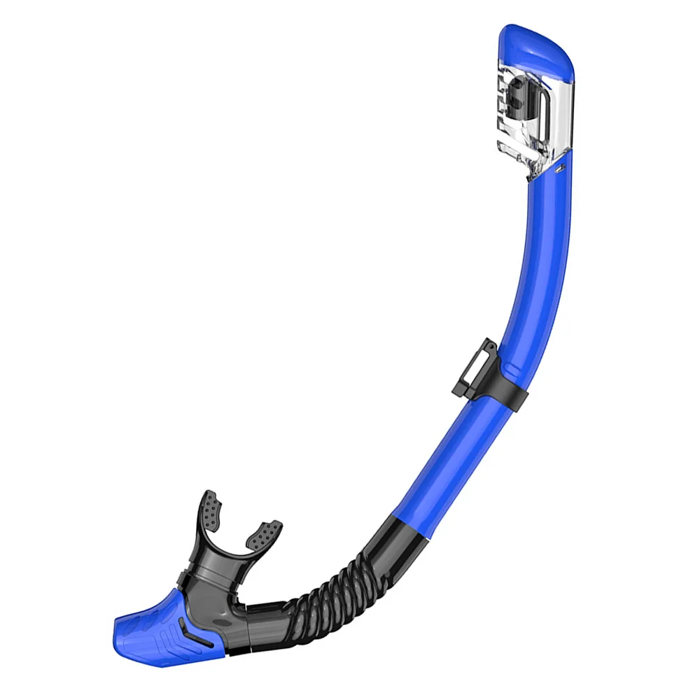 Volltrockener Schnorchel, leicht atmungsaktiver Tauchschnorchel zum Tauchen, Freitauchen, Schwimmen, Oberteil, Trockenventil, Mundstück aus lebensmittelechtem Silikon – Detail 9