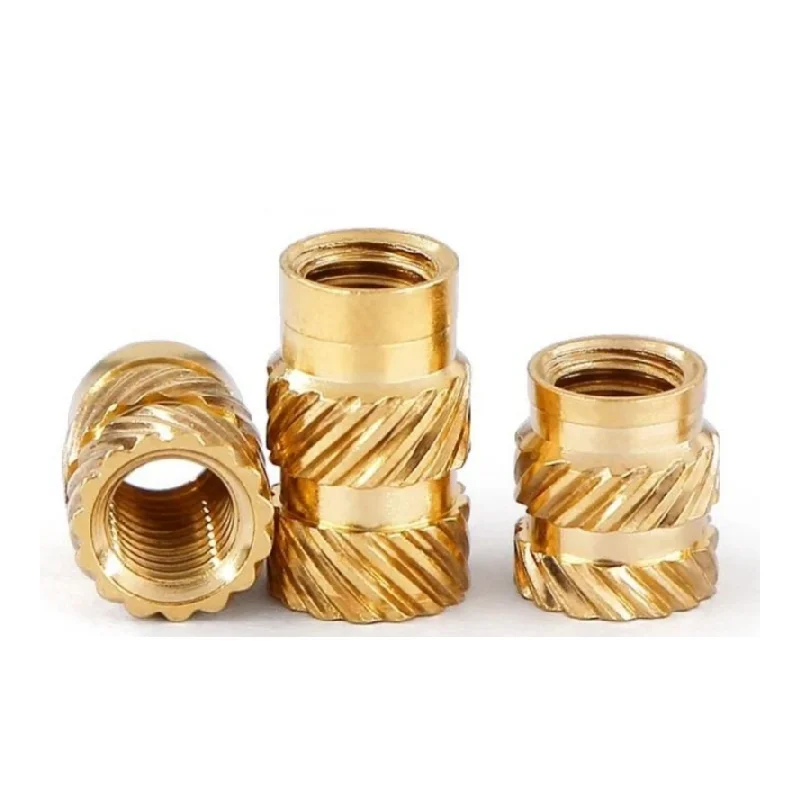 Brass Insert Nut Hot Melt Knurled Female Threaded M1 M1.4 M1.6 M1.7 M2 M2.5 M3 M4 M5 M6 M8  Embedment Inserts Embed