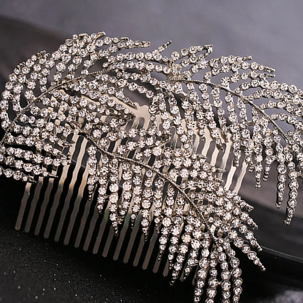 Elegant Crystal Rhinestone Bridal Hair Comb Stylish Lightweight Side Comb Perfect for Wedding Engagement Ball Prom Party Bridal